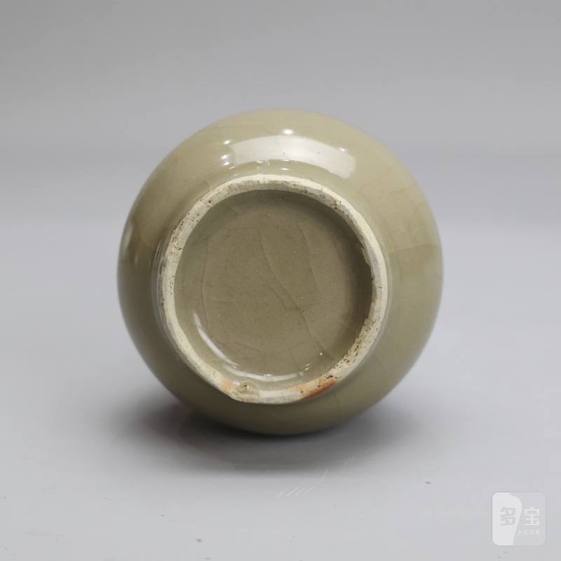 明代 龙泉窑米黄釉箸瓶 - 图7
